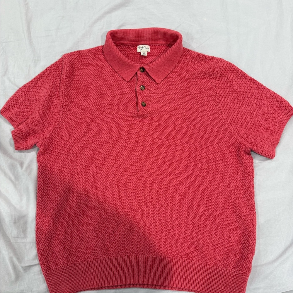 J. Crew Short-sleeve Cotton seed-stitch sweater polo